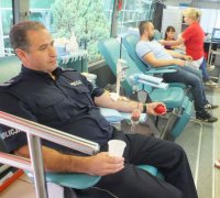 „Krwiobus” w Koszalinie-policjanci także oddawali krew