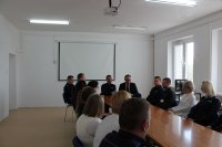 Spotkanie z Wojewodą Zachodniopomorskim w Komendzie Powiatowej Policji w Pyrzycach