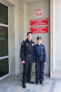 policjant ukraiński z policjantką ze Szczecina