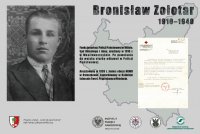 Zdjęcie bilbordu informacyjnego  funkcjonariusza Policji Polskiej Ludwika Jana Berskiego
