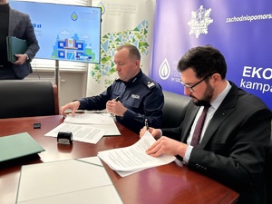 podpisanie umowy KWP w Szczecinie z WFOŚiGW