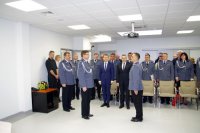 Uroczyste pożegnanie z mundurem i zdanie obowiązków Komendanta Powiatowego Policji w Gryfinie inspektora Andrzeja Stechnij.