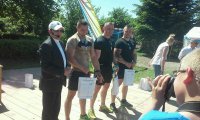 Świdwińscy policjanci ukończyli runmowgeddon- jeden z nich w konkurencji podnoszenia sztangi był najlepszy