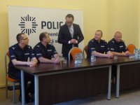 Spotkanie z wojewodą w koszalińskiej komendzie