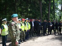 Ujęcie podpalacza  lasu  - wspólne ćwiczenia Policji, Straży Pożarnej, Wojska i Inspekcji Transportu Drogowego