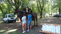 Policjanci na festynynie rodzinnym „Święto Ulicy 5 Lipca”